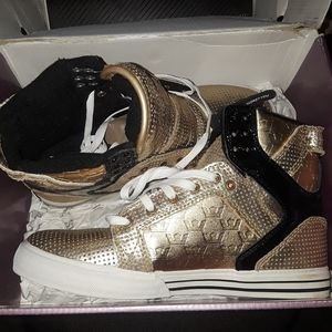 Brand New Black and Gold Supra Muska Skytop